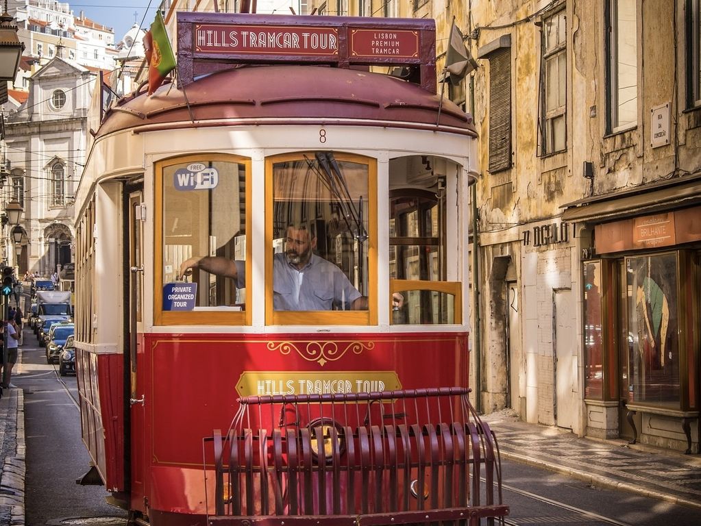 Tram in Lissabon